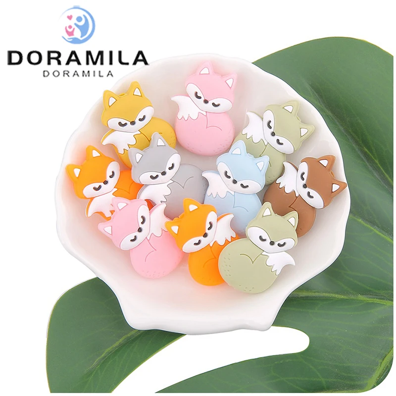 5Pcs Silicone BPA Free Teether Mini Fox Silicone Beads Teethers Colorful Fox Bead Food Grade Silicone Cute Baby Teething Nursing
5Pcs Silicone BPA Free Teether Mini Fox Silicone Beads Teethers Colorful Fox Bead Food Grade Silicone Cute Baby Teething Nursing
