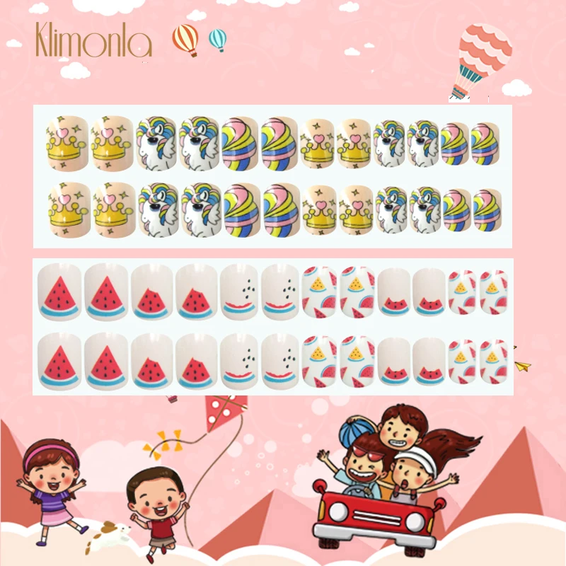 24Pcs/Box Pre-designed Press On Nails Tips Adhesive Instead of Glue Colorful Colors Cute Pattern Mix Designed Kids Surprise
24Pcs/Box Pre-designed Press On Nails Tips Adhesive Instead of Glue Colorful Colors Cute Pattern Mix Designed Kids Surprise
