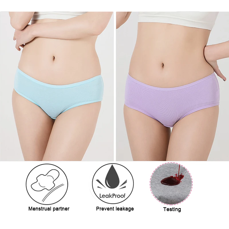 

Female Underpants Leakproof Women Menstrual Panties Waterproof Physiological Period Briefs Cotton Lady Menstruation Nnickers