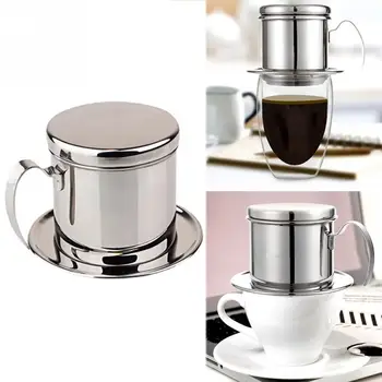 Stainless Steel Vietnam Coffee Dripper Reusable Filter Vietnam Coffee Drip Pot Dripper Portable Coffee Filter Cup
Stainless Steel Vietnam Coffee Dripper Reusable Filter Vietnam Coffee Drip Pot Dripper Portable Coffee Filter Cup