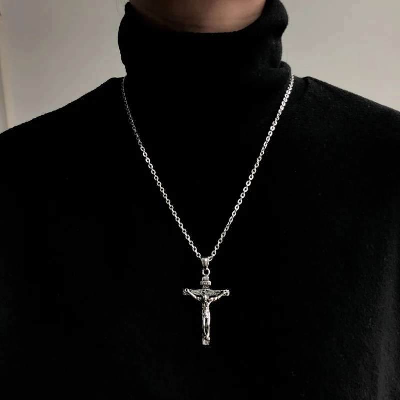 Chaifu Studio/x126 Simple Dark Wind Dark-Style Necklace Peach Heart Necklace Jesus Cross Bracelets
Chaifu Studio/x126 Simple Dark Wind Dark-Style Necklace Peach Heart Necklace Jesus Cross Bracelets