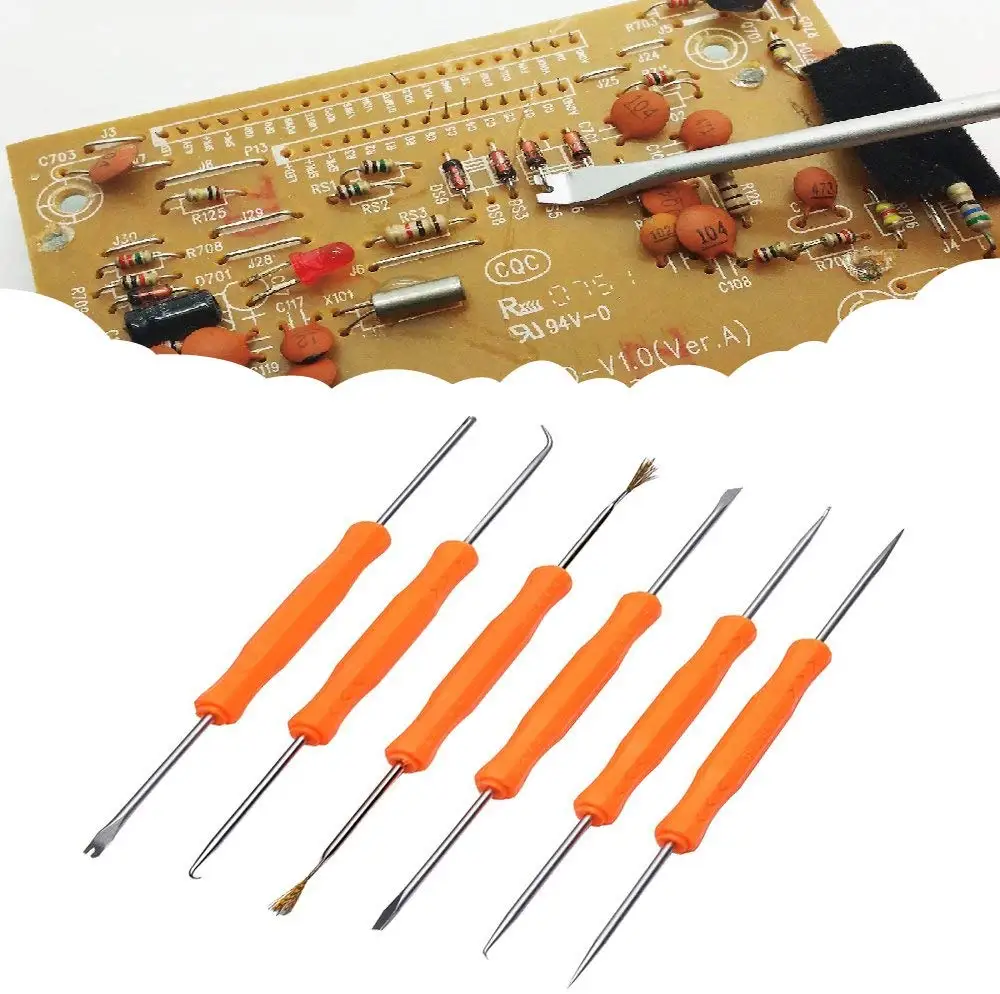 6pcs Desoldering Aid Tool Kit Soldering Aid Assist Tools PCB Cleaning Kit Repair Tool Electronic Heat Assist Set
6pcs Desoldering Aid Tool Kit Soldering Aid Assist Tools PCB Cleaning Kit Repair Tool Electronic Heat Assist Set