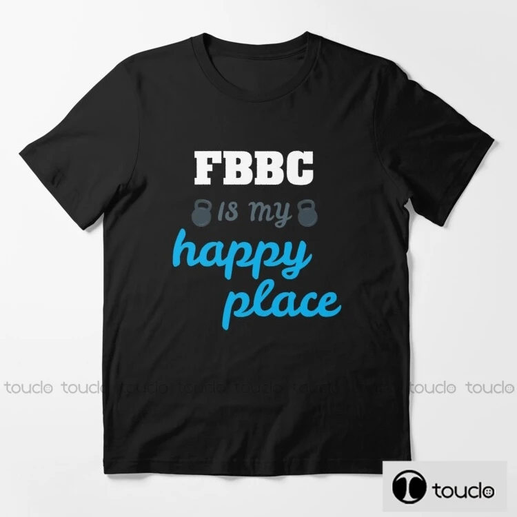 Новинка Мужская футболка унисекс Fbbc Is My Happy Place из 100% хлопка в стиле хип-хоп