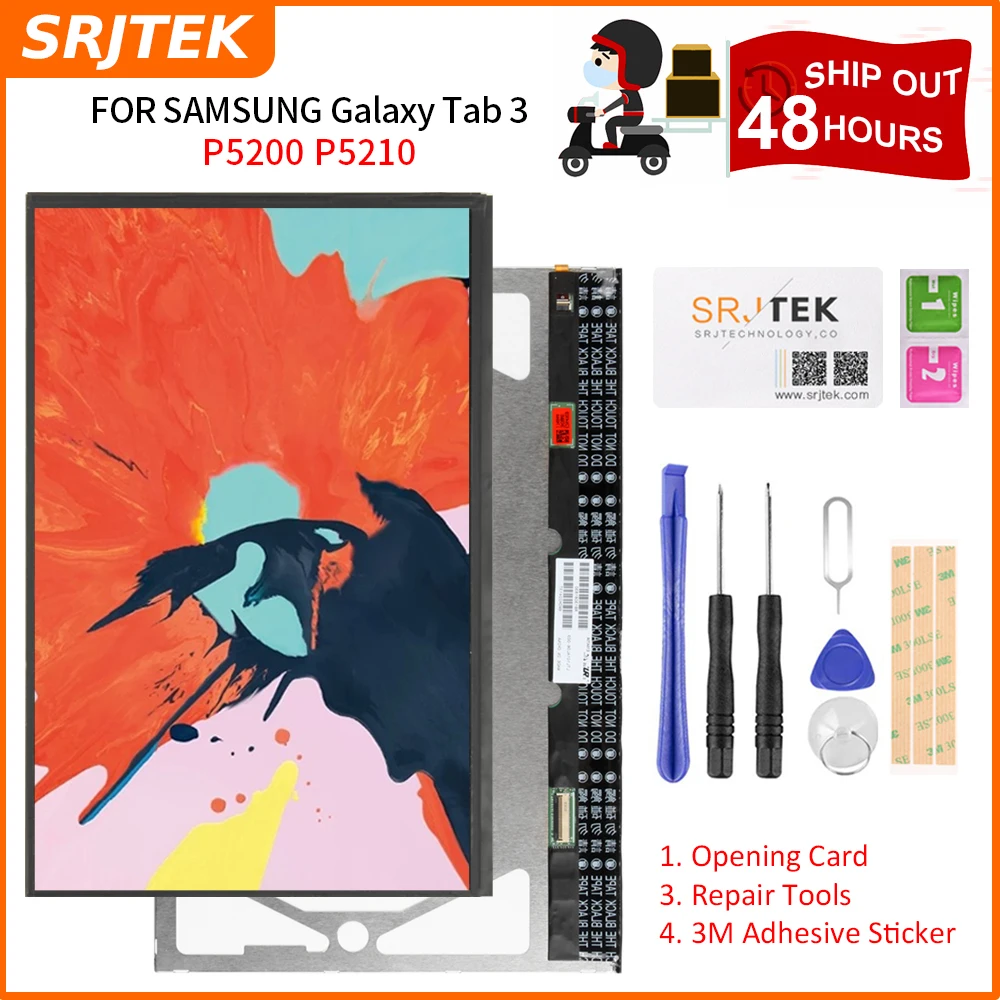 Фото ЖК дисплей SRJTEK 10 1 дюйма для Samsung Galaxy Tab 3 GT P5200 P5210 матричный экран - купить