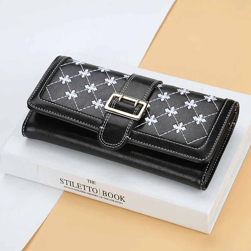 Hot sale Women's wallet versatile simple long clutch bag four-leaf clasp embossed mobile phone bag
Hot sale Women's wallet versatile simple long clutch bag four-leaf clasp embossed mobile phone bag