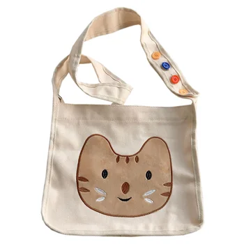 Japan Kawaii Cat Embroidery Casual Canvas Bag Female Shoulder Bag Fashion Harajuku Cute Cartoon Ulzzang Book Crossbody Bags
Japan Kawaii Cat Embroidery Casual Canvas Bag Female Shoulder Bag Fashion Harajuku Cute Cartoon Ulzzang Book Crossbody Bags