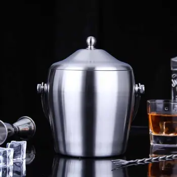 Stainless steel double-layer hollow ice bucket portable insulated ice bucket with lid
Stainless steel double-layer hollow ice bucket portable insulated ice bucket with lid
