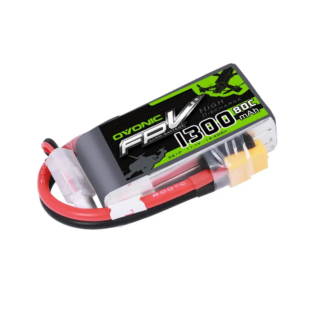 Ovonic 80C 650mah 3S 11.1V Lipo Battery Pack With XT30 Plug For FPV Racing Drone 1PCS 4 PCS
Ovonic 80C 650mah 3S 11.1V Lipo Battery Pack With XT30 Plug For FPV Racing Drone 1PCS 4 PCS