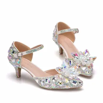 2019 new color rhinestone stiletto pointed sandals short with low heel large size sandals women Crystal wedding shoes
2019 new color rhinestone stiletto pointed sandals short with low heel large size sandals women Crystal wedding shoes
