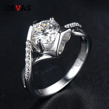 OEVAS Sparking 1 Carat Moissanite Wedding Rings Top Quality 925 Sterling Silver Heart Creative Angel Kiss Wedding Party Jewelry 
OEVAS Sparking 1 Carat Moissanite Wedding Rings Top Quality 925 Sterling Silver Heart Creative Angel Kiss Wedding Party Jewelry