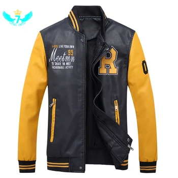 Men Baseball Jacket Embroidered Leather Pu Coats Slim Fit College Fleece Luxury Pilot Jackets Men's Stand Collar Jacket TOA 
Men Baseball Jacket Embroidered Leather Pu Coats Slim Fit College Fleece Luxury Pilot Jackets Men's Stand Collar Jacket TOA
