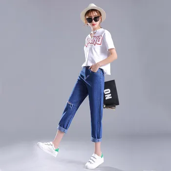 Pants For Women Casual Stretch Trousers High Waist Hole Loose Jeans Plus Size Zipper Button Wash Denim Dark Blue Nine Harem Pant
Pants For Women Casual Stretch Trousers High Waist Hole Loose Jeans Plus Size Zipper Button Wash Denim Dark Blue Nine Harem Pant