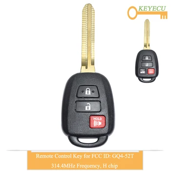 KEYECU Remote Control Car Key for Toyota RAV4 Highlander 2014 2015 2016 2017, Fob 3 4 Button - 314MHz - H Chip - FCC ID: GQ4-52T
KEYECU Remote Control Car Key for Toyota RAV4 Highlander 2014 2015 2016 2017, Fob 3 4 Button - 314MHz - H Chip - FCC ID: GQ4-52T