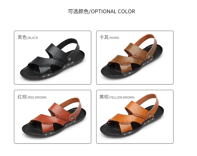 Sandały męskie zrobione ze skóry przezroczyste, rzymskie letnie buty - Sandalias Cuero Hombre Sandalia Rasteira Homme Sandale Ete - Wianko - 4