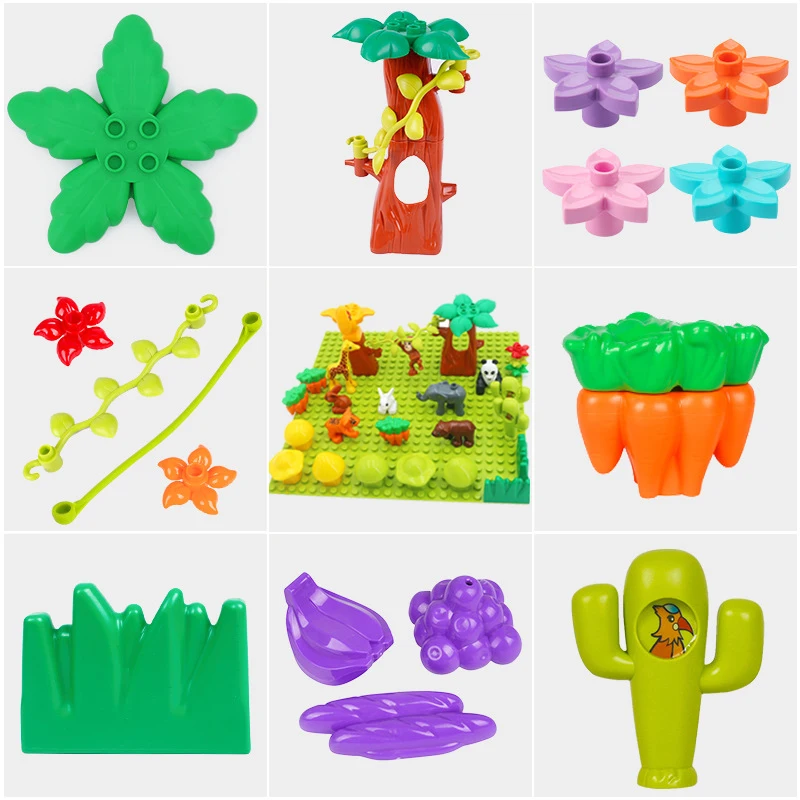 Big particles building blocks accessories compatible legoly Duplos farm Assemble bricks Tree stump Grass flower Figure Toys gift
Big particles building blocks accessories compatible legoly Duplos farm Assemble bricks Tree stump Grass flower Figure Toys gift