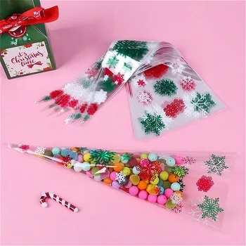 100PCS Wedding Favors Transparent Xmas Pattern Cone-Shaped Christmas Candy Bags Gift Pouch Pocket Pastry Bags Xmas Gifts Bags
100PCS Wedding Favors Transparent Xmas Pattern Cone-Shaped Christmas Candy Bags Gift Pouch Pocket Pastry Bags Xmas Gifts Bags