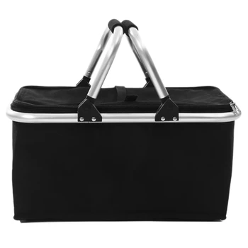 Picnic Basket Waterproof-Outdoor-Folding Picnic Ice Bag Insulated Strong Aluminum Frame Shopping Basket 47X27X25CM
Picnic Basket Waterproof-Outdoor-Folding Picnic Ice Bag Insulated Strong Aluminum Frame Shopping Basket 47X27X25CM