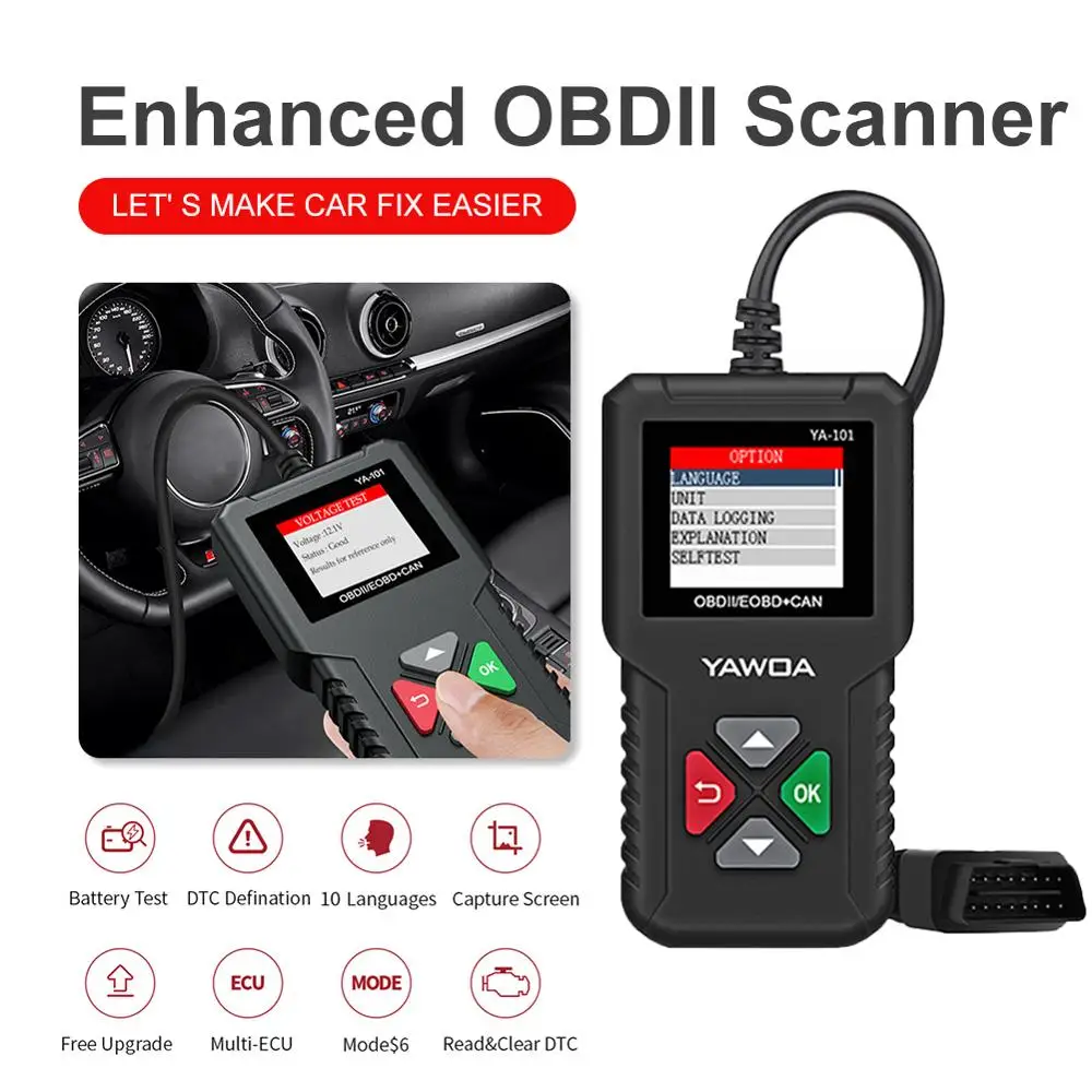 Universal OBD Diagnostic Tool High Quality Car Code Reader Automotive OBD2 Scanner Support Multi-languages Free Shipping
Universal OBD Diagnostic Tool High Quality Car Code Reader Automotive OBD2 Scanner Support Multi-languages Free Shipping