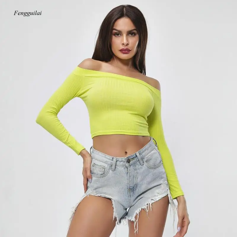 Women Off Shoulder Top Long Sleeve Short T-Shirts for Women Clothing Fashion Black Tees Korean Style
Women Off Shoulder Top Long Sleeve Short T-Shirts for Women Clothing Fashion Black Tees Korean Style