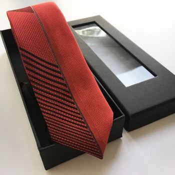 Gift Box Packing Unique Designer Tie Casual Skinny Necktie Red with Black Diagonal Stripes Cravat
Gift Box Packing Unique Designer Tie Casual Skinny Necktie Red with Black Diagonal Stripes Cravat