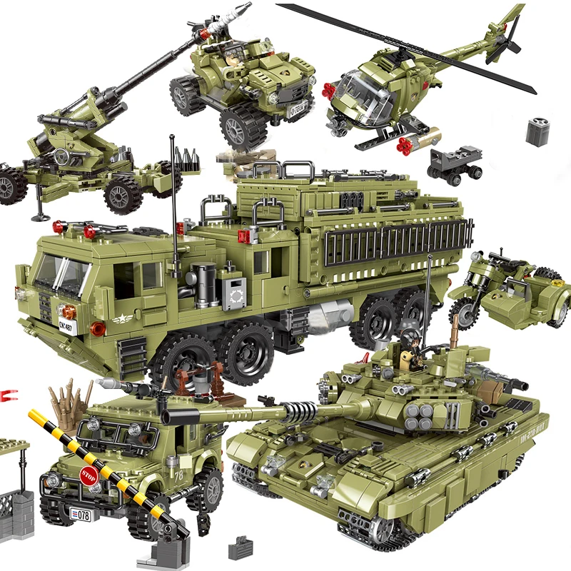 XingBao WW2 Military Tank Helicopter Truck Building Blocks Compatible Legoing SWAT Army Figures World War 2 Motorcycle Kid Toys
XingBao WW2 Military Tank Helicopter Truck Building Blocks Compatible Legoing SWAT Army Figures World War 2 Motorcycle Kid Toys