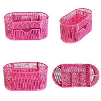 New Multifunctional 9 Components Metal Table Storage Box Desktop Organizer(Rose Red) 
New Multifunctional 9 Components Metal Table Storage Box Desktop Organizer(Rose Red)