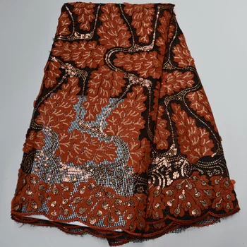 (5yards/lot) high quality brown orange African French net lace fabric with wonderful laser cut embroidery and sequins PL247
(5yards/lot) high quality brown orange African French net lace fabric with wonderful laser cut embroidery and sequins PL247