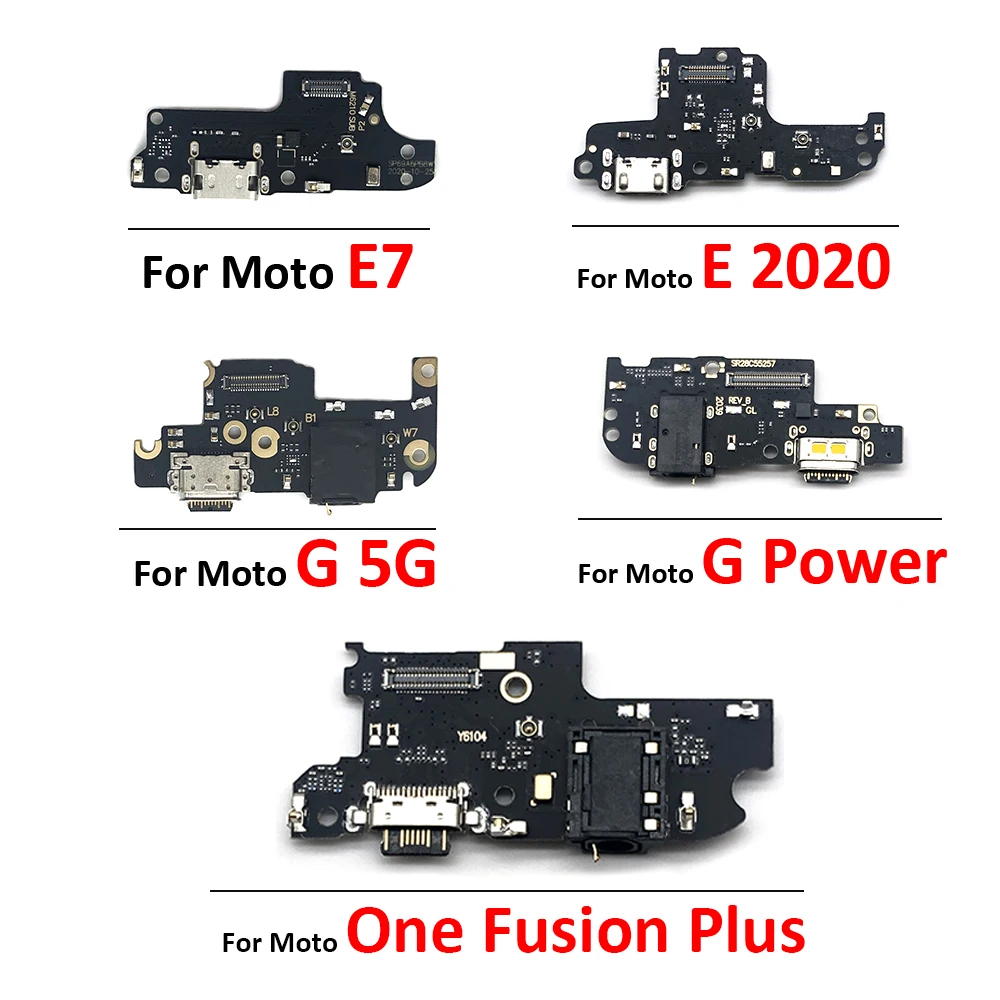 Новая плата зарядного устройства PCB Flex для Moto G 5 г/G Power / E7 E 2020 One Fusion Plus USB порт