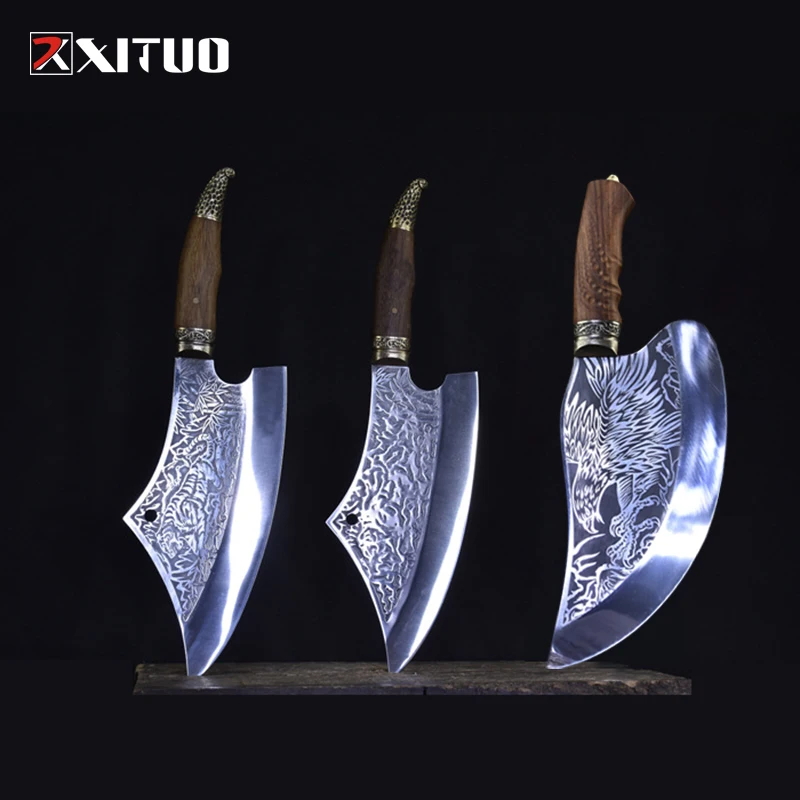 Ножи XITUO ручной работы для мясника охотничий Чоппер из высокопрочной стали с