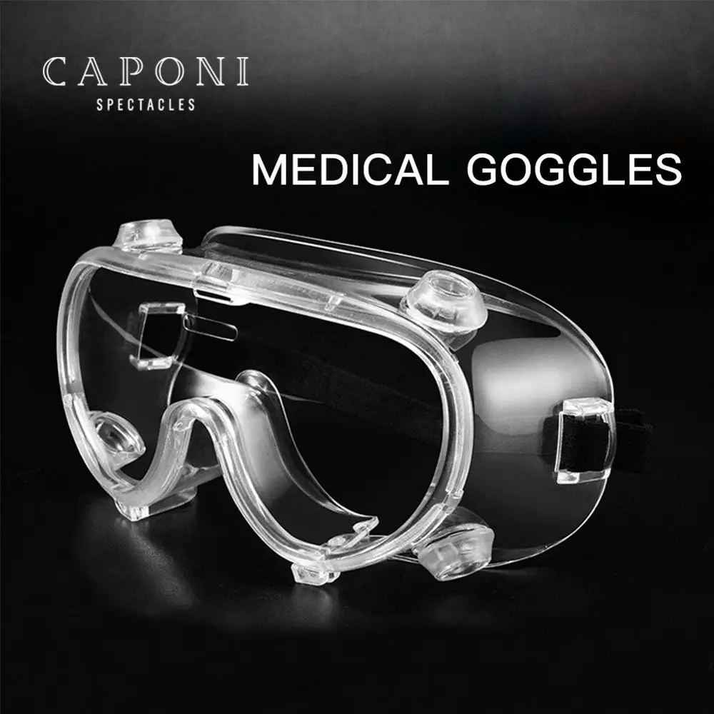 CAPONI Anti COVID-19 Virus Googles For Men Anti Fog Dust Proof Medical Eye Glasses Transparent Protective Glasses Frame Women
CAPONI Anti COVID-19 Virus Googles For Men Anti Fog Dust Proof Medical Eye Glasses Transparent Protective Glasses Frame Women