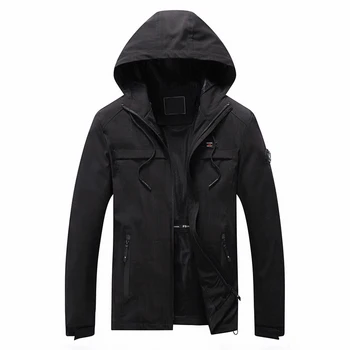 2019 Autumn New Casual Hooded Black Kurtki Meskie
2019 Autumn New Casual Hooded Black Kurtki Meskie