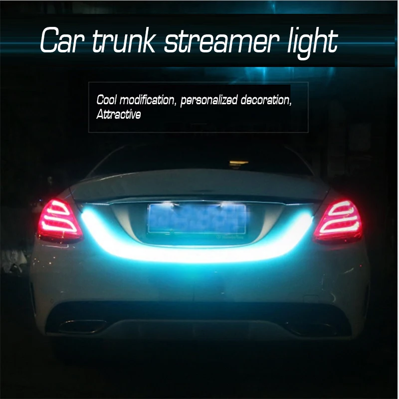 New Car Rear Trunk Lights Tail box Light Dynamic Streamer Brake Turn Signal Warning LED Strip Styling 120CM 150CM
New Car Rear Trunk Lights Tail box Light Dynamic Streamer Brake Turn Signal Warning LED Strip Styling 120CM 150CM