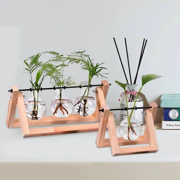 Clear Wood Vase Glass Planter Retro Wood Terrarium Flower Pot Hanging Tray Home Decor Table Display Desktop Hydroponics Plant
Clear Wood Vase Glass Planter Retro Wood Terrarium Flower Pot Hanging Tray Home Decor Table Display Desktop Hydroponics Plant