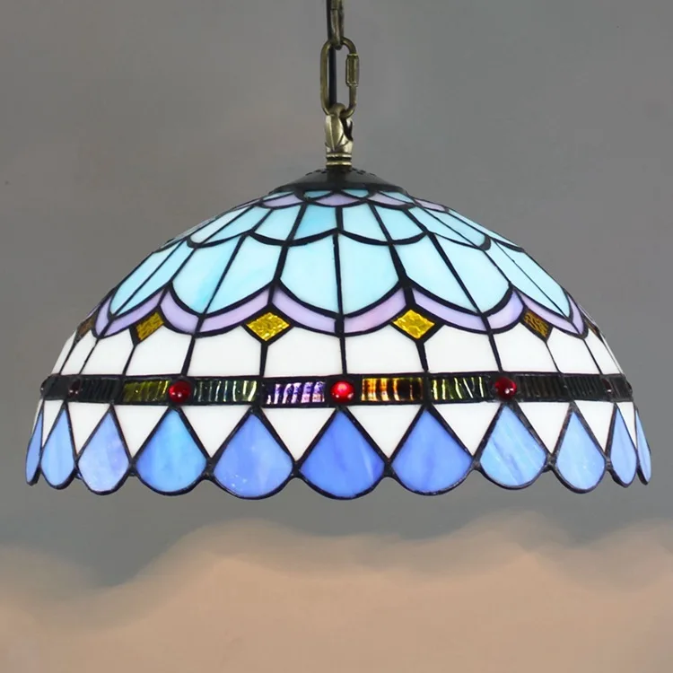 European modern Tiffany's stained glass Mediterranean Restaurant chandelier bedroom balcony corridor light 30cm
European modern Tiffany's stained glass Mediterranean Restaurant chandelier bedroom balcony corridor light 30cm