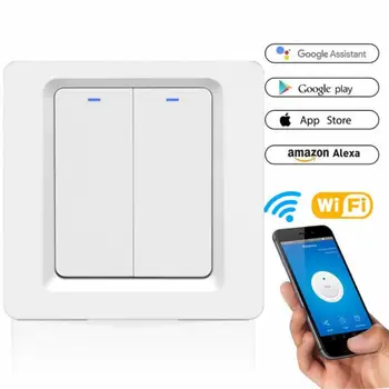 WiFi Smart Push Button Switch Wall Panel Transmitter Kit Smart Life Tuya App Control Works With Alexa Google Home
WiFi Smart Push Button Switch Wall Panel Transmitter Kit Smart Life Tuya App Control Works With Alexa Google Home
