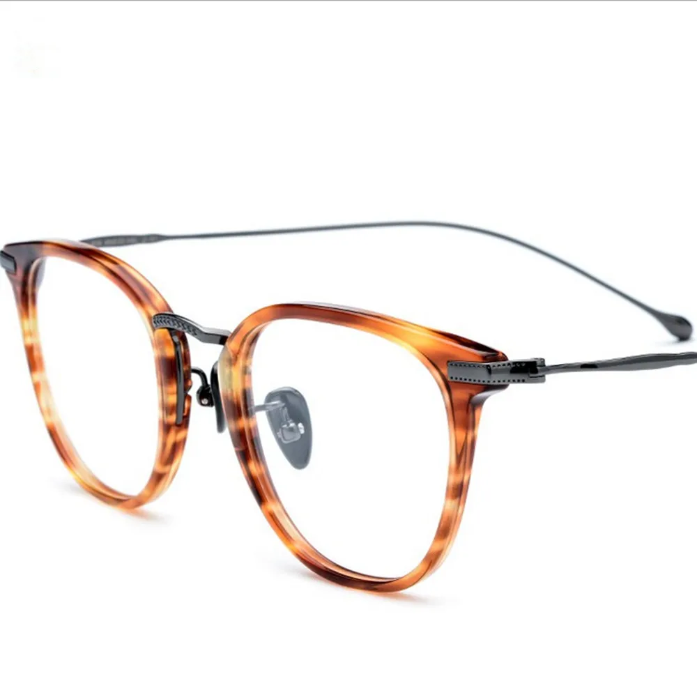 HighQuality Hand Made Titanium Acetate Creative Glasses for Men Women Optical Prescription Eyeglasses with Colored Frame Eyewear
HighQuality Hand Made Titanium Acetate Creative Glasses for Men Women Optical Prescription Eyeglasses with Colored Frame Eyewear