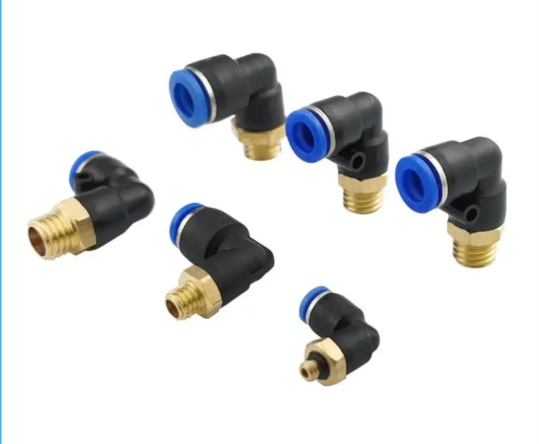 

PL Pneumatic connector 4mm-12mm Hose OD 1/8" 1/4" 3/8" 1/2" Male Thread Pneumatic Tube Elbow Connector Tube Air Push In Fitting