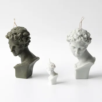 Two size 3d vintage David shape candle mold Statue of Literary Art Decoration Candle Silicone Mould Handmade wax mold 
Two size 3d vintage David shape candle mold Statue of Literary Art Decoration Candle Silicone Mould Handmade wax mold