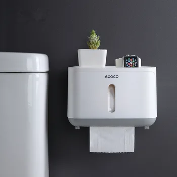 Wall Mount Paper Holder Toilet Roll Holder Waterproof Bathroom Tissue Box Paper Tray Simple Bathroom Organizer Paper Box Rack
Wall Mount Paper Holder Toilet Roll Holder Waterproof Bathroom Tissue Box Paper Tray Simple Bathroom Organizer Paper Box Rack