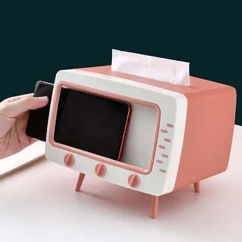 Creative TV Tissue Box Desktop Paper Holder Dispenser Storage Napkin Case Organizer with Mobile Phone Holder for Home Hotel
Creative TV Tissue Box Desktop Paper Holder Dispenser Storage Napkin Case Organizer with Mobile Phone Holder for Home Hotel