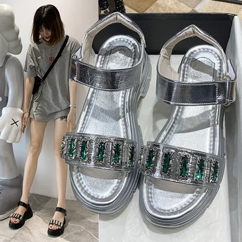 Thick-soled sandals female 2020 new summer heightened muffins shoes fairy style Velcro sports sandals tide shoes Z713
Thick-soled sandals female 2020 new summer heightened muffins shoes fairy style Velcro sports sandals tide shoes Z713