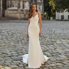 Thin Straps Ivory Mermaid Wedding Gown For Bride Sleeveless High Quality Bridal Dresses Floor Length With Sequin Civil Vestidos
Thin Straps Ivory Mermaid Wedding Gown For Bride Sleeveless High Quality Bridal Dresses Floor Length With Sequin Civil Vestidos