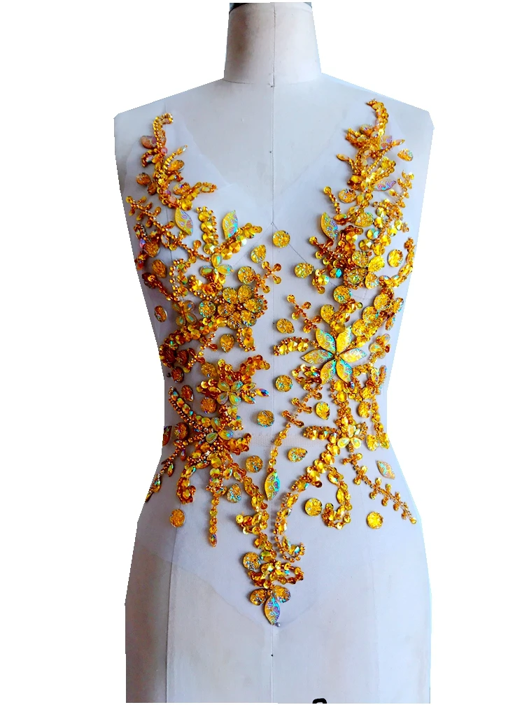 1 PC 3D HandMade Sew on Gold Rhinestones Applique on Mesh Crystal Patches Trim 50*30CM DIY Clothing Accessories Patchwork
1 PC 3D HandMade Sew on Gold Rhinestones Applique on Mesh Crystal Patches Trim 50*30CM DIY Clothing Accessories Patchwork