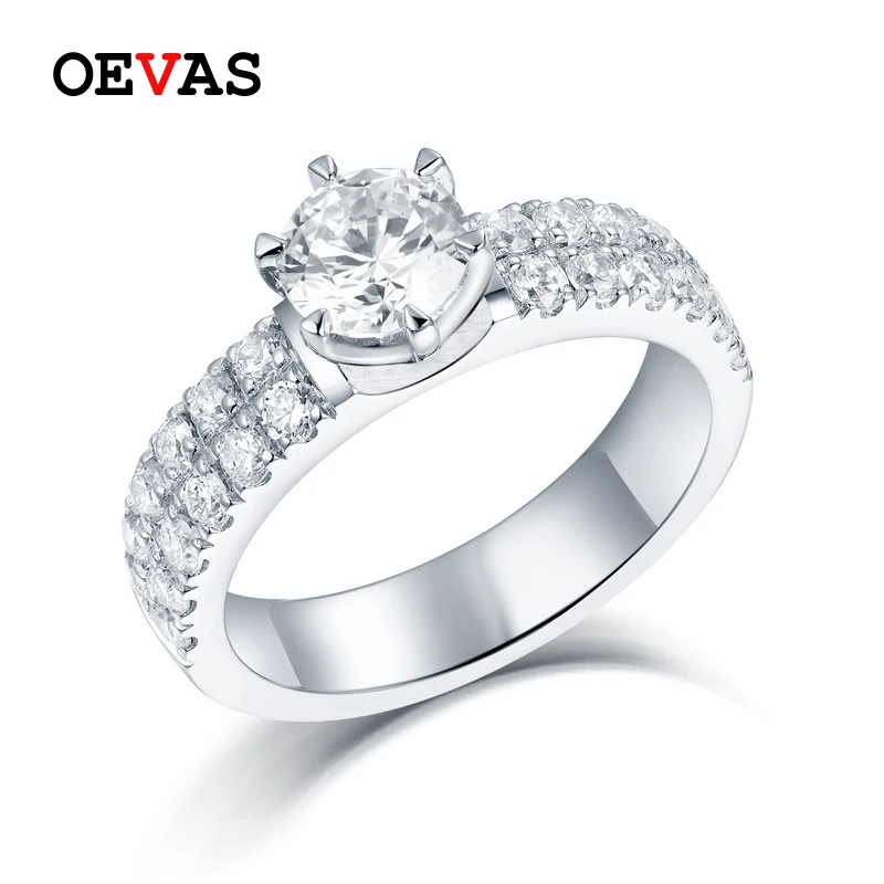 OEVAS Роскошные 25 штук Искрящиеся циркониевые свадебные кольца для женщин высшего