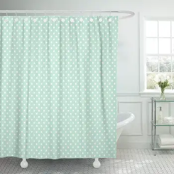 Blue White for Light Mint Polka Dots Pattern Green Shower Curtain Waterproof Polyester Fabric 60 x 72 Inches with Hooks
Blue White for Light Mint Polka Dots Pattern Green Shower Curtain Waterproof Polyester Fabric 60 x 72 Inches with Hooks