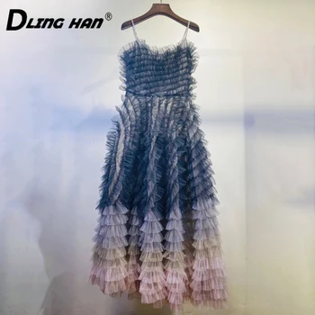 LINGHAN Fashion Hit color Mesh Midi Dress Sexy Backless Spaghetti Strap Party Desses Designer Summer Women's New
LINGHAN Fashion Hit color Mesh Midi Dress Sexy Backless Spaghetti Strap Party Desses Designer Summer Women's New