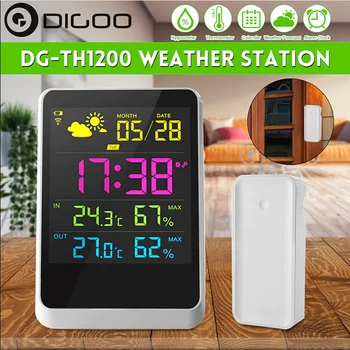 Digital Weather Station Alarm Clock LED Color Screen Table Clock Thermometer Hygrometer Wireless Outdoor Indoor Forecast Sensor
Digital Weather Station Alarm Clock LED Color Screen Table Clock Thermometer Hygrometer Wireless Outdoor Indoor Forecast Sensor
