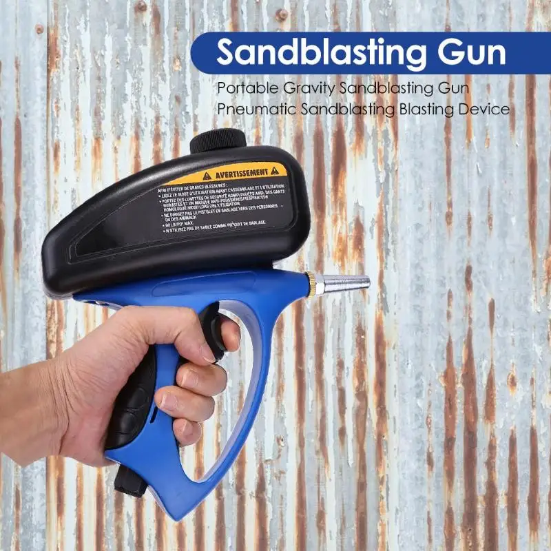 Portable Gravity Sandblasting Gun Pneumatic Sandblasting Rust Blasting Tool UK