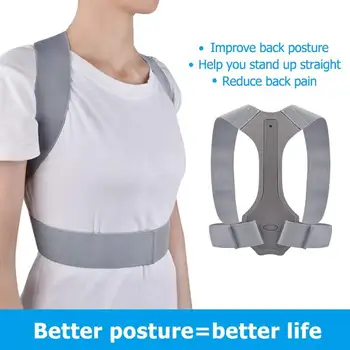 Adjustable Back Posture Corrector Clavicle Spine Back Shoulder Lumbar Brace Support Belt Posture Correction Gray
Adjustable Back Posture Corrector Clavicle Spine Back Shoulder Lumbar Brace Support Belt Posture Correction Gray