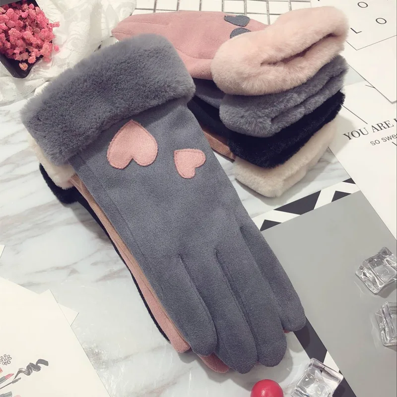 Winter Gloves Female Winter Warmth and Thickened Two Layers Cute Students Cold-Proof Riding Can Touch Screen Suede Gloves
Winter Gloves Female Winter Warmth and Thickened Two Layers Cute Students Cold-Proof Riding Can Touch Screen Suede Gloves